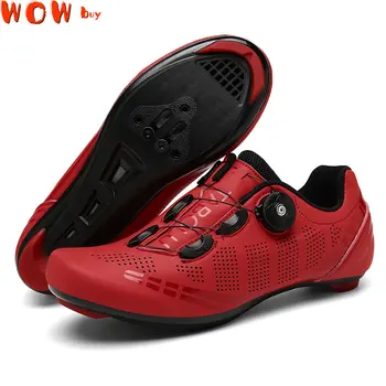 Обувь для шоссейного велоспорта, кроссовки белые, профессиональный горный велосипед, дышащая обувь для велосипедных гонок, самоблокирующаяся обувь