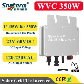 Микроинвертор WVC 350W R3 On Grid Tie 120V 230V DC/AC On Grid Tie MPPT 22-60 В контролируется через Wi-Fi и Bluetooth