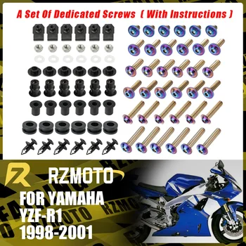 Для Yamaha YZF-R1 1998-2001 YZF R1 Мотоцикл Из Нержавеющей Стали Комплект Болтов Для Обтекателя Кузова Комплект Винтов Зажимные Обтекатели Крепежная Гайка