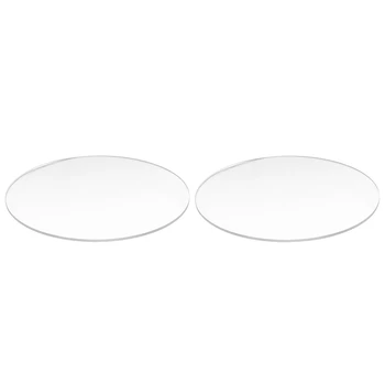 2шт Прозрачный зеркальный акриловый диск толщиной 3 мм, диаметр круглого диска - 100 мм и 85 мм